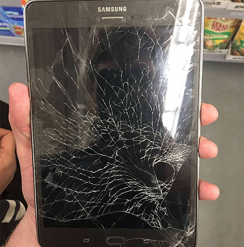 Mặt kính Samsung Tab bị vỡ