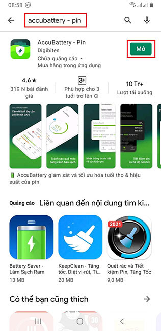 Hướng dẫn tài app AccBattery - Pin